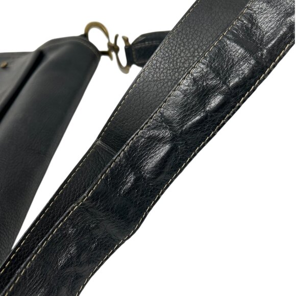 Christian Dior Vintage 2002 CD Logo Saddle Bag Baudrier Crossbody Black [105691] - Picture 12 of 16